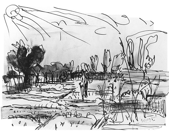 Studie voor Gronings landschap